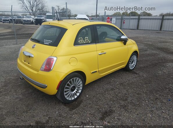 3C3CFFCR4HT594278 2017 FIAT 500 Yellow Tył prawy