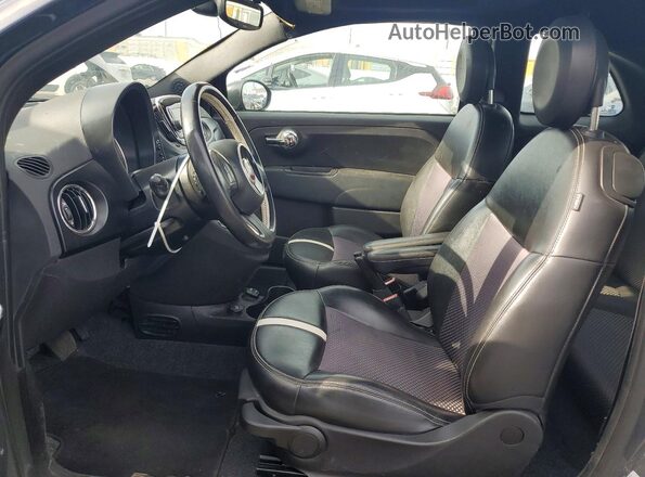3C3CFFGE0GT201639 2016 FIAT 500 Gray Вид салону спереду