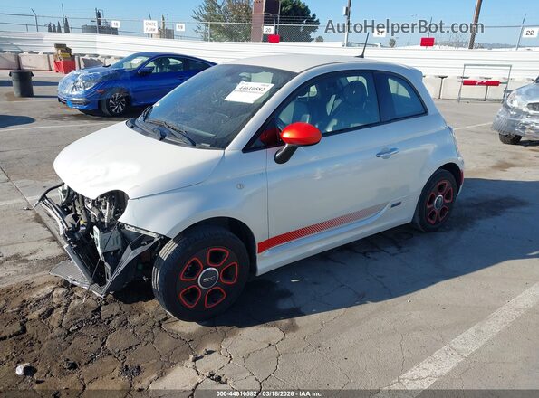 3C3CFFGE5GT221949 2016 FIAT 500E White წინა მარცხენა ხედი სამი მეოთხედიდან