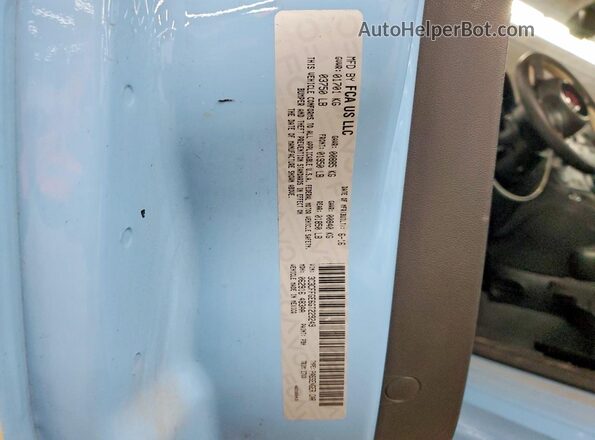 3C3CFFGE6GT229249 2016 FIAT 500 Синий Вид наклейки с VIN-кодом