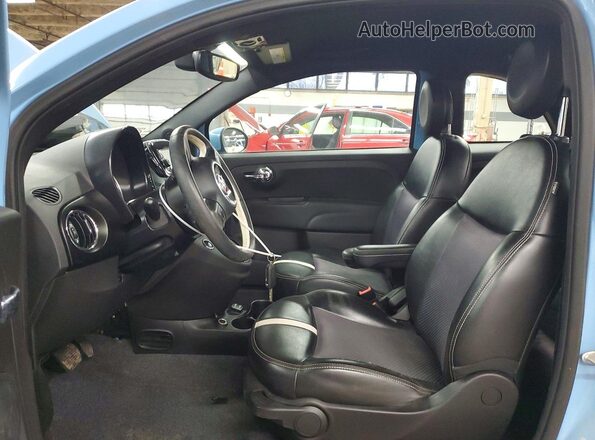 3C3CFFGE6GT229249 2016 FIAT 500 Синий Вид салона спереди