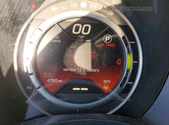 3C3CFFGE8GT221900 2016 FIAT 500 Gray Widok zestawu wskaźników