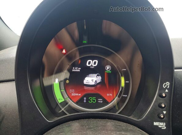 3C3CFFGE9GT201607 2016 FIAT 500 Синий Вид щитка приборов