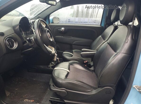 3C3CFFGE9GT201607 2016 FIAT 500 Синий Вид салона спереди