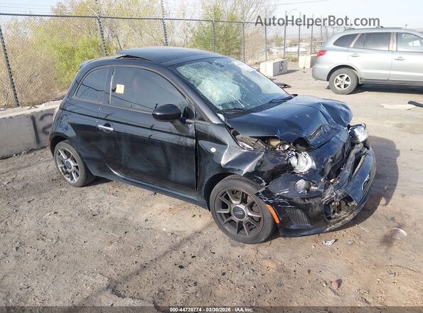 3C3CFFKH1JT526972 2018 FIAT 500 Черный Передняя правая четверть
