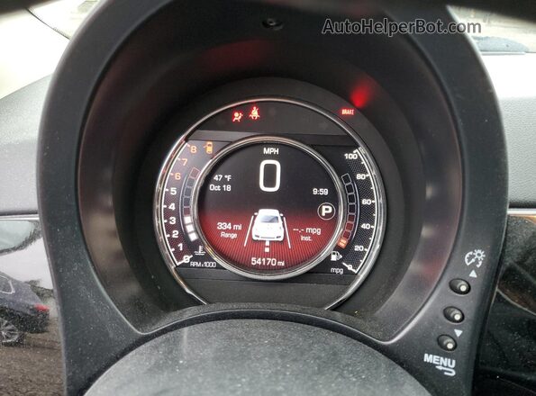3C3CFFKH8JT362586 2018 FIAT 500 Белый Вид щитка приборов
