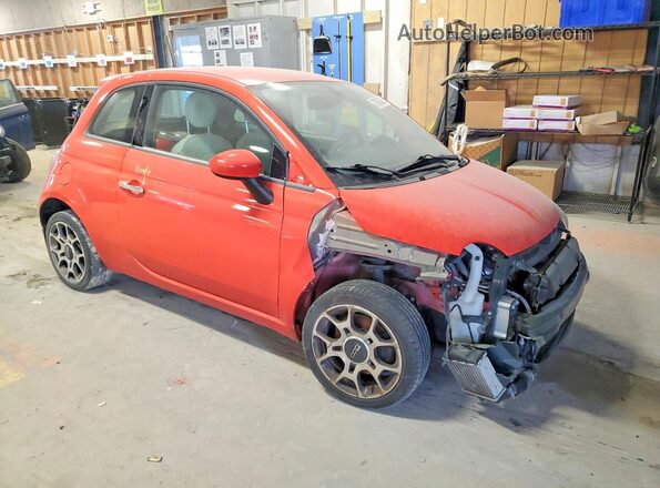 3C3CFFKHXJT465282 2018 FIAT 500 Orange Передня права чверть