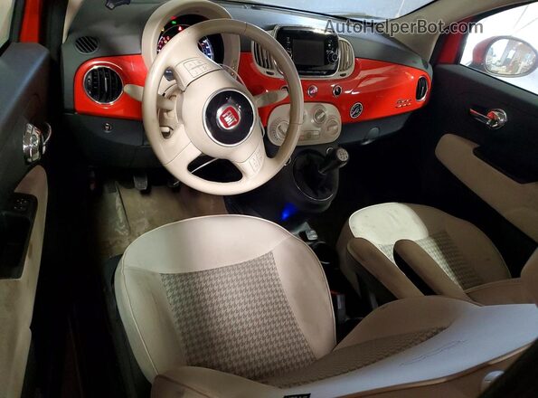 3C3CFFKHXJT465282 2018 FIAT 500 Orange Вид панелі приладів
