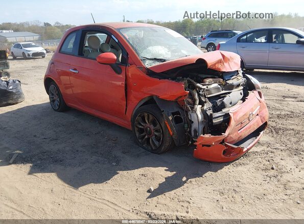 3C3CFFKR8HT530200 2017 FIAT 500 Оранжевый Передняя правая четверть