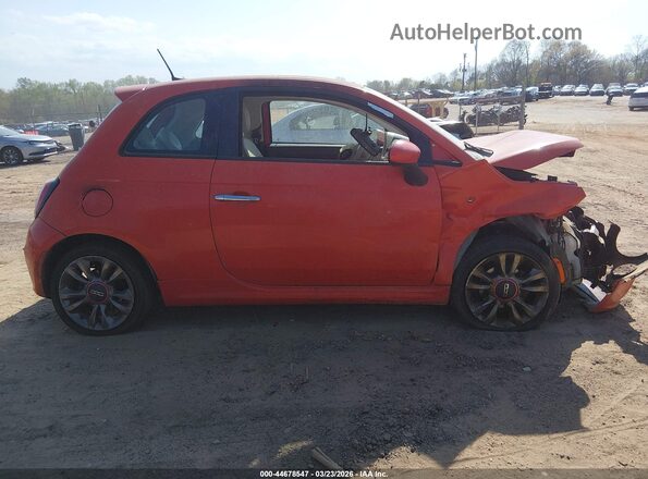 3C3CFFKR8HT530200 2017 FIAT 500 Оранжевый Вид задней части салона