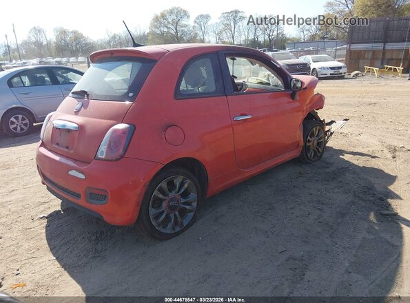 3C3CFFKR8HT530200 2017 FIAT 500 Оранжевый Задняя правая четверть