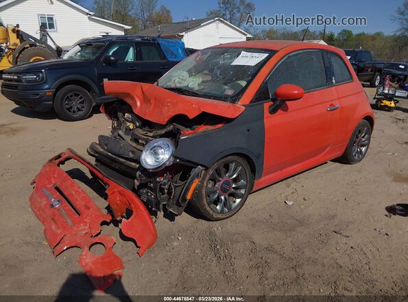 3C3CFFKR8HT530200 2017 FIAT 500 Оранжевый Передняя левая четверть