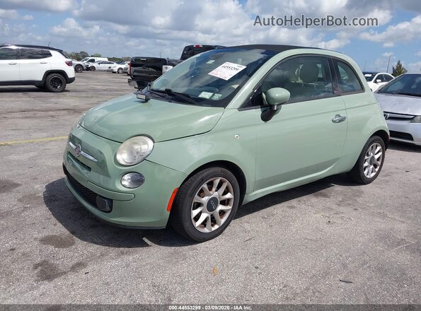 3C3CFFLR2HT700484 2017 FIAT 500C Зеленый Передняя левая четверть