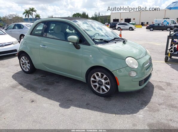 3C3CFFLR2HT700484 2017 FIAT 500C Зеленый Передняя правая четверть