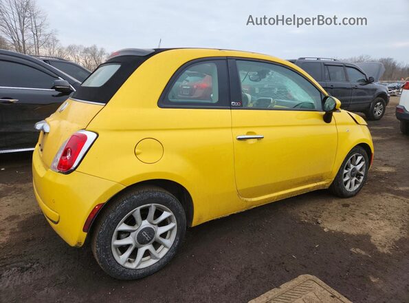 3C3CFFLR3GT133717 2016 FIAT 500 Желтый Задняя правая четверть