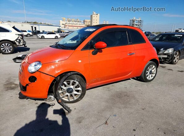 3C3CFFLR4HT698074 2017 FIAT 500 Orange წინა მარცხენა ხედი სამი მეოთხედიდან