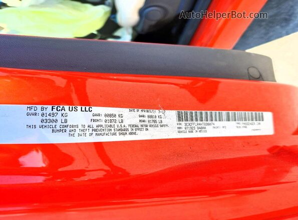 3C3CFFLR4HT698074 2017 FIAT 500 Orange ძრავის განყოფილების ხედი