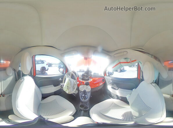 3C3CFFLR4HT698074 2017 FIAT 500 Orange VIN კოდის სტიკერის ხედი