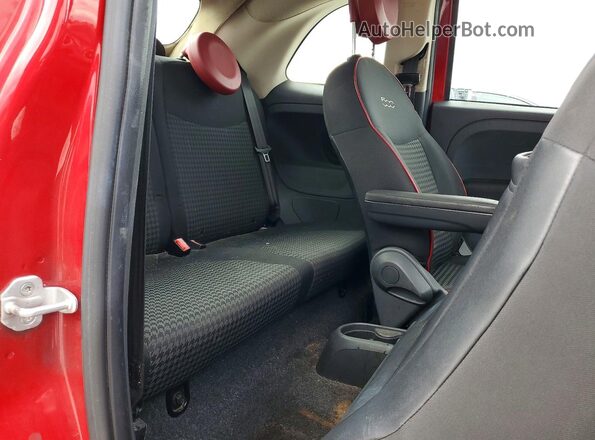 3C3CFFLR7HT594226 2017 FIAT 500 Красный Вид задних сидений