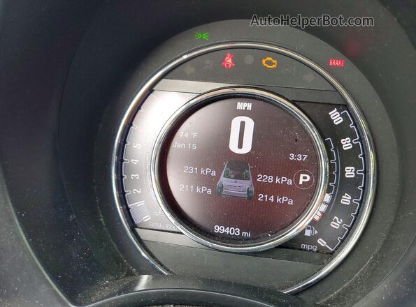 3C3CFFLR7HT594226 2017 FIAT 500 Красный Вид щитка приборов