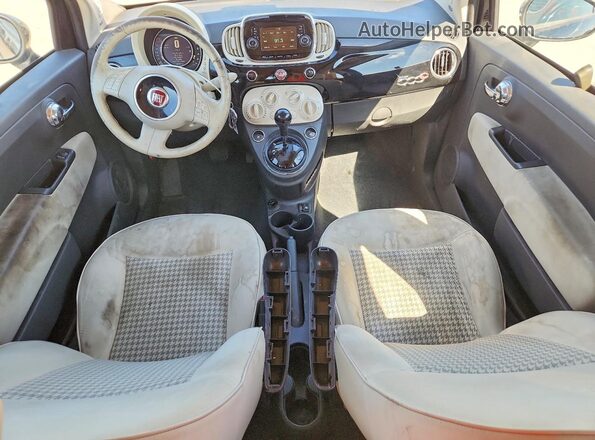 3C3CFFLR7HT697856 2017 FIAT 500 Black Dashboard view