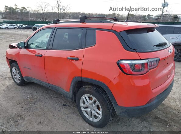 3C4NJCAB4JT339398 2018 JEEP COMPASS Orange Trasero izquierdo