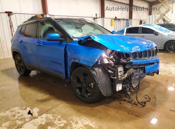 3C4NJCBB8KT618661 2019 JEEP COMPASS Синий Передняя правая четверть