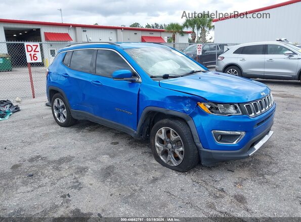 3C4NJCCB5MT555746 2021 JEEP COMPASS Blue Delantero derecho