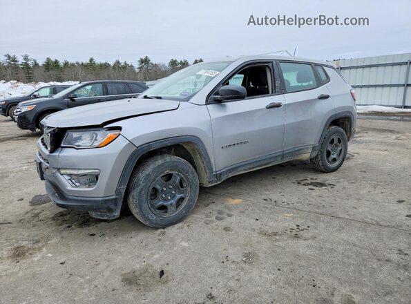 3C4NJDABXKT689853 2019 JEEP COMPASS Серебряный Передняя левая четверть