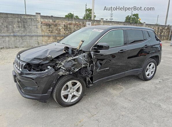 3C4NJDAN3PT525958 2023 JEEP COMPASS Black Առջևի ձախ երեք քառորդ տեսարան