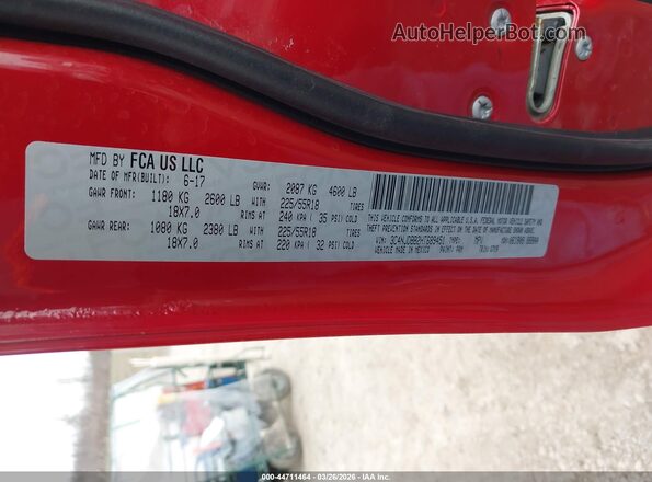 3C4NJDBB2HT689451 2017 JEEP NEW COMPASS Red Vista del compartimento del motor