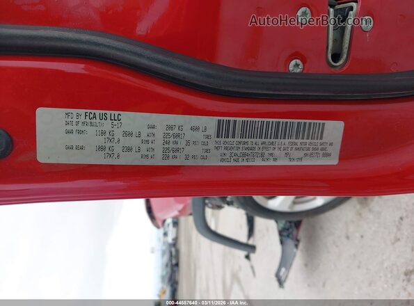 3C4NJDBB4HT672182 2017 JEEP NEW COMPASS Red Vista del compartimento del motor