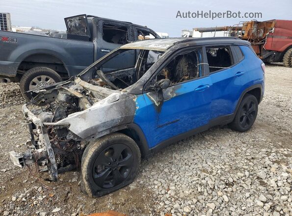 3C4NJDBB4KT829037 2019 JEEP COMPASS Blue Առջևի ձախ երեք քառորդ տեսարան