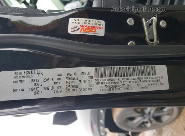 3C4NJDBB8KT826867 2019 JEEP COMPASS Black Vista del compartimento del motor