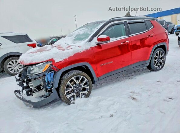 3C4NJDCB1KT734353 2019 JEEP COMPASS Red წინა მარცხენა ხედი სამი მეოთხედიდან