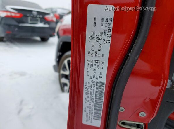 3C4NJDCB1KT734353 2019 JEEP COMPASS Red სალონის 360-გრადუსიანი ხედი