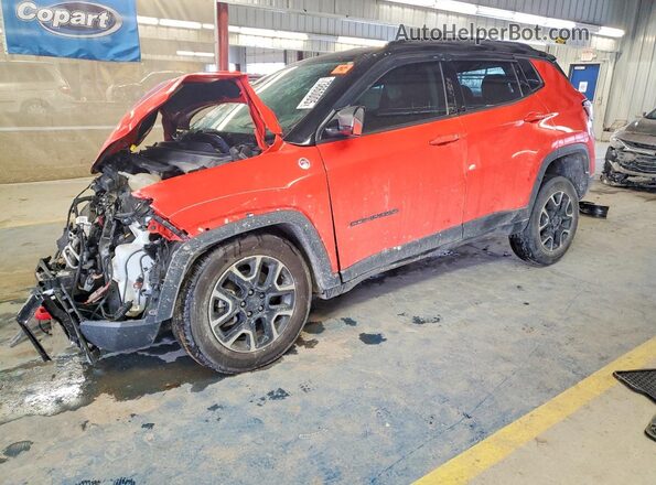 3C4NJDDB7LT132086 2020 JEEP COMPASS Orange Vista tres cuartos delantera izquierda