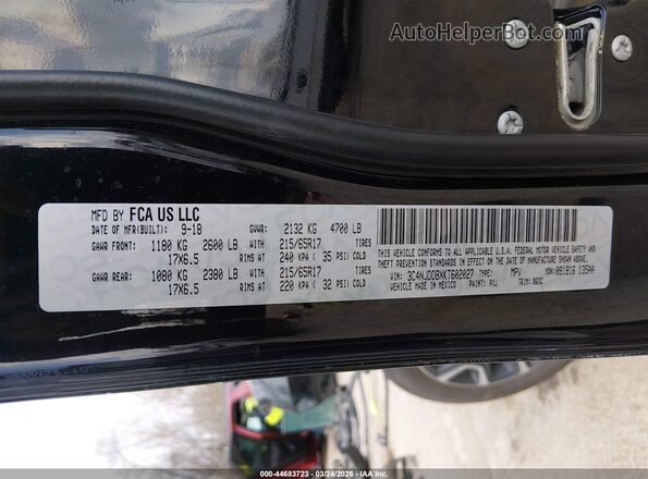 3C4NJDDBXKT602027 2019 JEEP COMPASS Черный Вид подкапотного пространства
