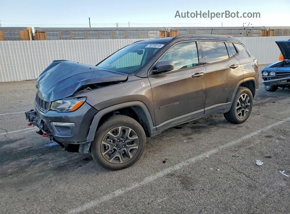 3C4NJDDBXKT785459 2019 JEEP COMPASS Черный Передняя левая четверть