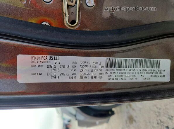 3C4PDCAB0KT856537 2019 DODGE JOURNEY Gray 360 interior view