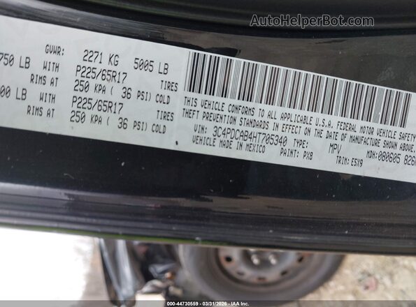 3C4PDCAB4HT705340 2017 DODGE JOURNEY Black Engine compartment view