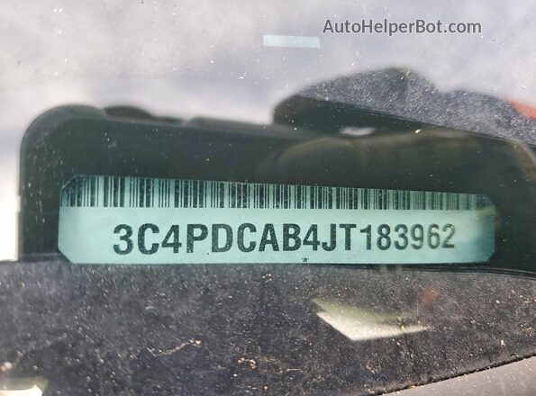 3C4PDCAB4JT183962 2018 DODGE JOURNEY Черный Вид наклейки с VIN-кодом