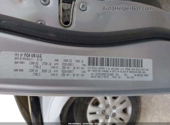 3C4PDCAB9GT223025 2016 DODGE JOURNEY Silver Widok komory silnika