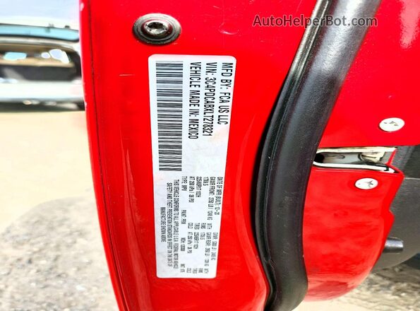3C4PDCABXLT278321 2020 DODGE JOURNEY Red Widok wnętrza 360 stopni