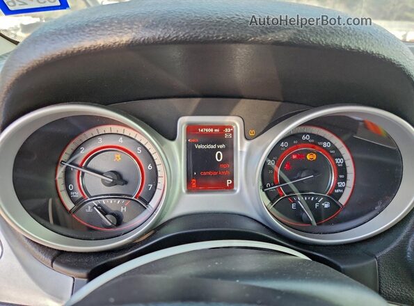 3C4PDCBB9HT608181 2017 DODGE JOURNEY Black Вид щитка приладів