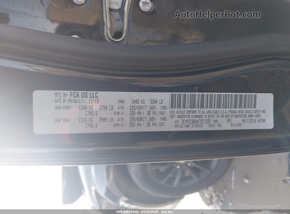 3C4PDCBBXKT871335 2019 DODGE JOURNEY Black Вид підкапотного простору