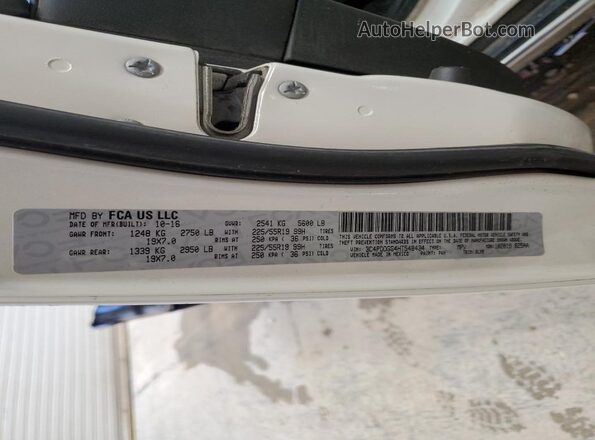 3C4PDDGG4HT548434 2017 DODGE JOURNEY White 360 interior view