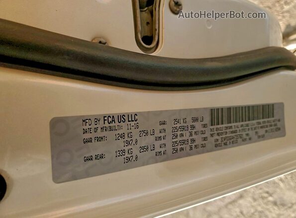 3C4PDDGG4HT557621 2017 DODGE JOURNEY White Vista de la etiqueta del VIN
