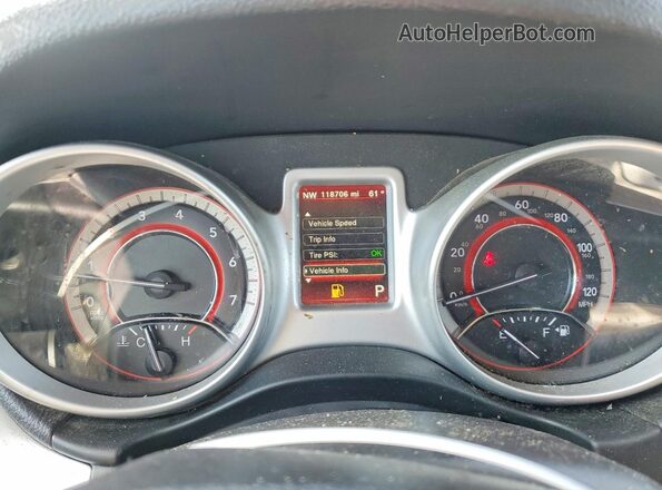 3C4PDDGG8HT513945 2017 DODGE JOURNEY Green ხელსაწყოთა პანელის ხედი