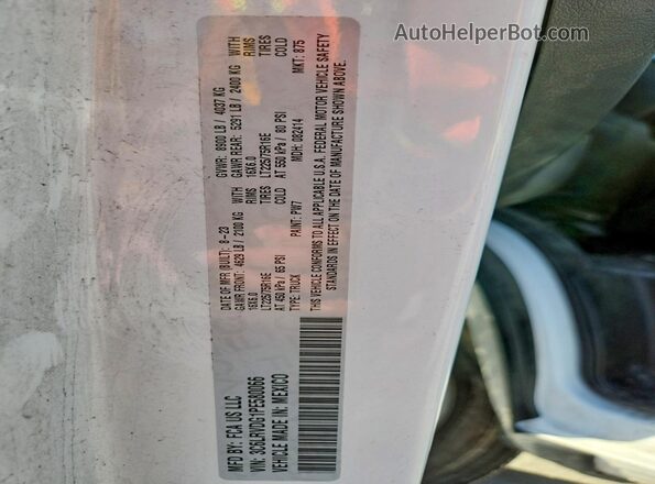 3C6LRVDG1PE580066 2023 RAM PROMASTER White Widok naklejki z numerem VIN